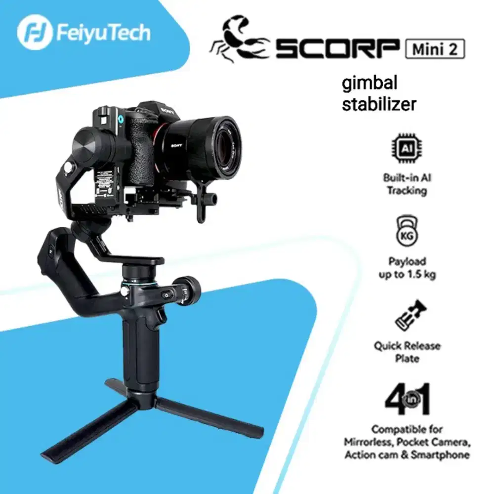 Gimbal Stabilizer Kamera Video Scorp 2 Mini Feiyutech