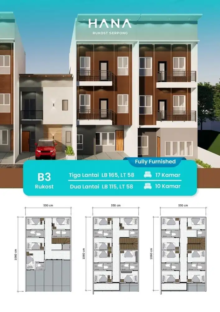 Jual Kos-Kosan Modern Strategis Dekat UNPAM 2 Viktor Pamulang Serpong Tangerang Selatan SHM