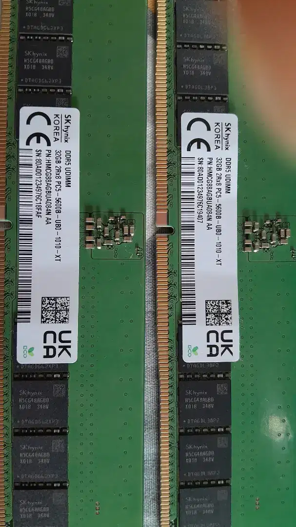 Ram Desktop SK Hynix 32GB DDR5 2Rx8 PC5 5600B UB0 1010 XT Original