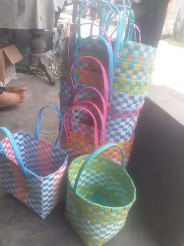 Keranhang simpel bahan ramah lingkungan buat belanja ke passr