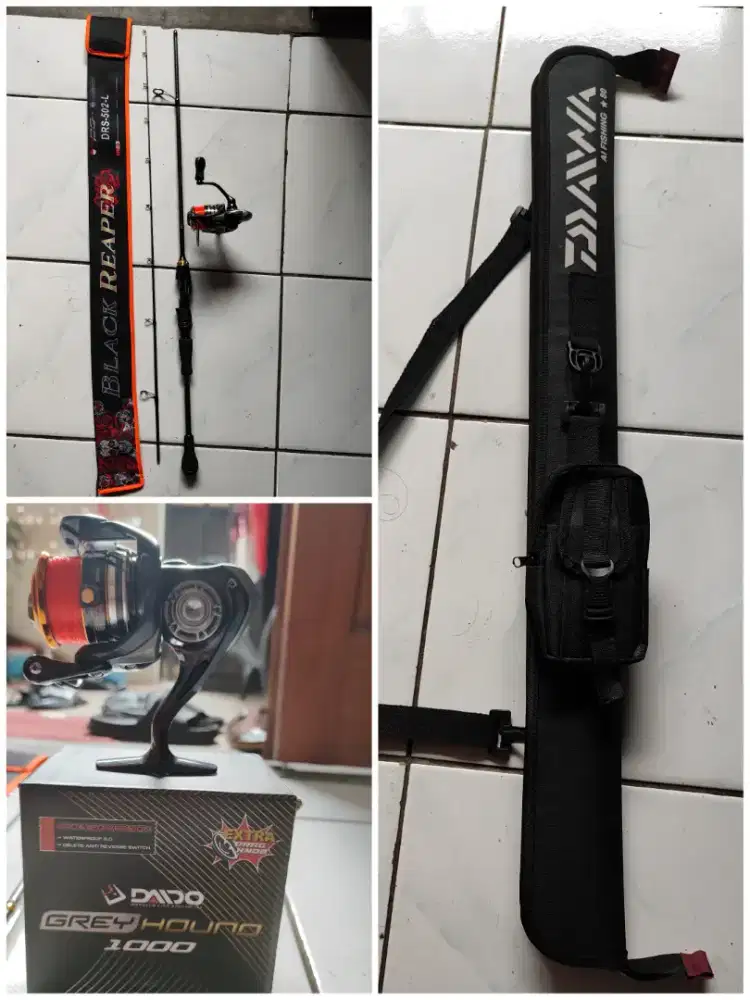 1 set joran dan reel daido+tas hardcase