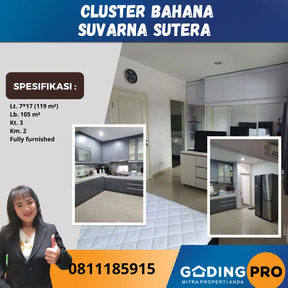 Murah Cluster Bahana Lt. 119 Furnished Suvarna Cikupa Tangerang
