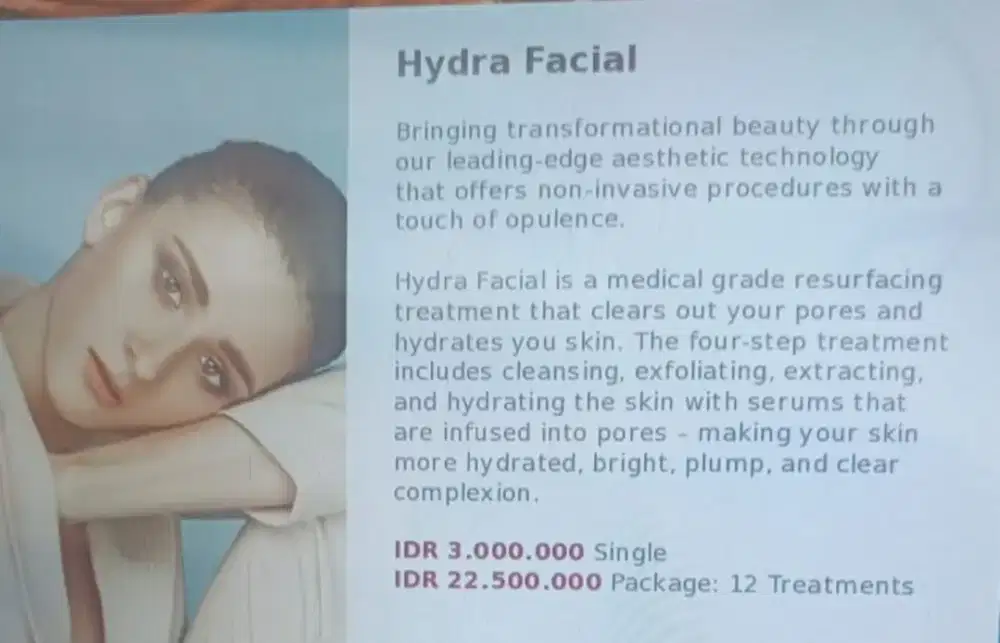 FACIAL TREATMENT PERSONAL VOUCHER ONLY ONCE TIME