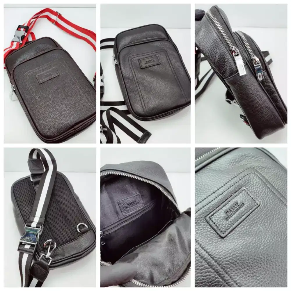 Tas selempang bally pria kulit leather tas pria