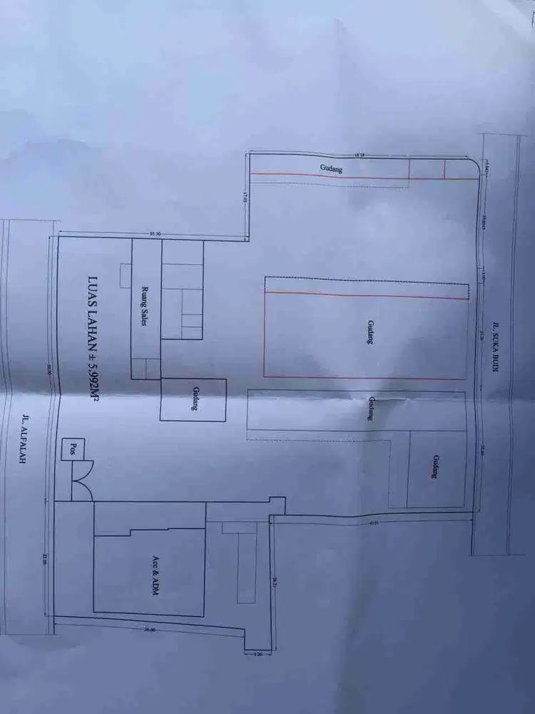 Dijual Tanah Dan Gudang Jl. STM Dekat Kantor Pos