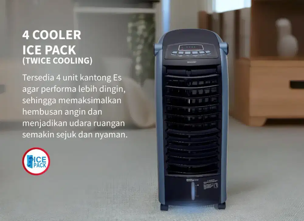 Sharp Air Cooler~Penyejuk Udara (PJ-A36TY-B/W)Remot Control~Ice Packx4