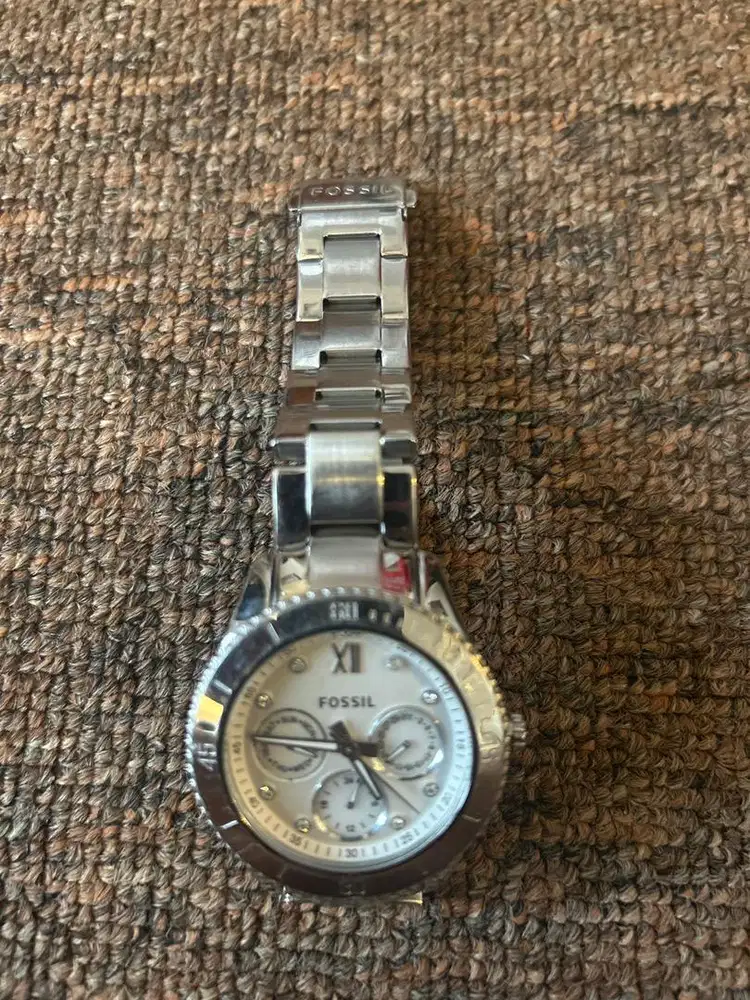 Fossil ES3098 Jam tangan wanita fossil original ES3098 silver