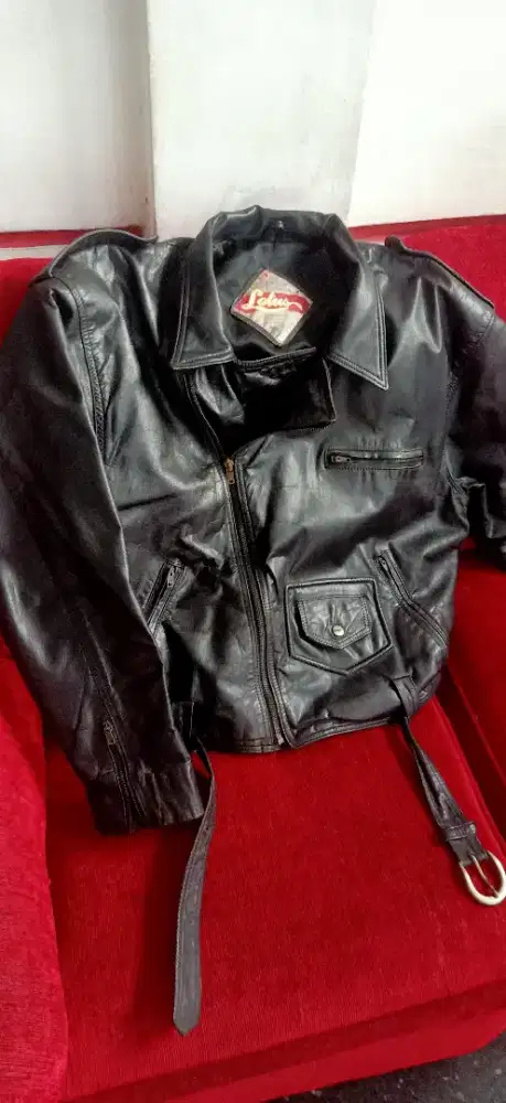 Jaket kulit biker leather model ramones