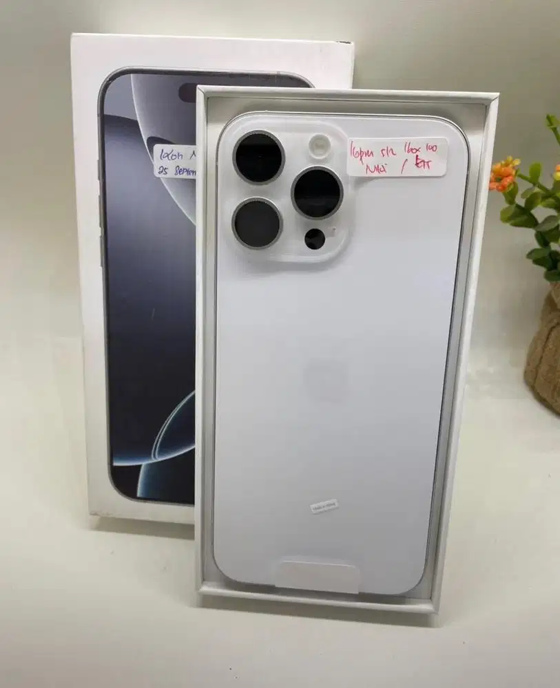 iPhone 16 PRO MAX 512GB, iBox, TITANIUM WHITE, BH 100%