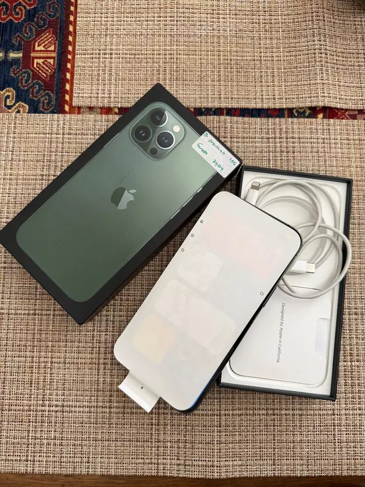 Iphone 13 pro max 256 GB green hijau Inter