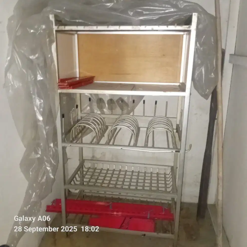 Rak piring Aluminium 4 tingkat