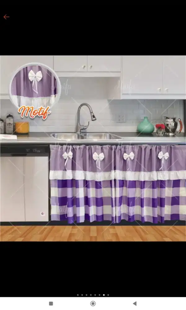 Hordeng kolong dapur warna ungu