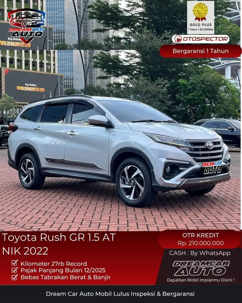 [Low Km!] Toyota Rush GR AT NIK 2022 Silver TRD G MATIC
