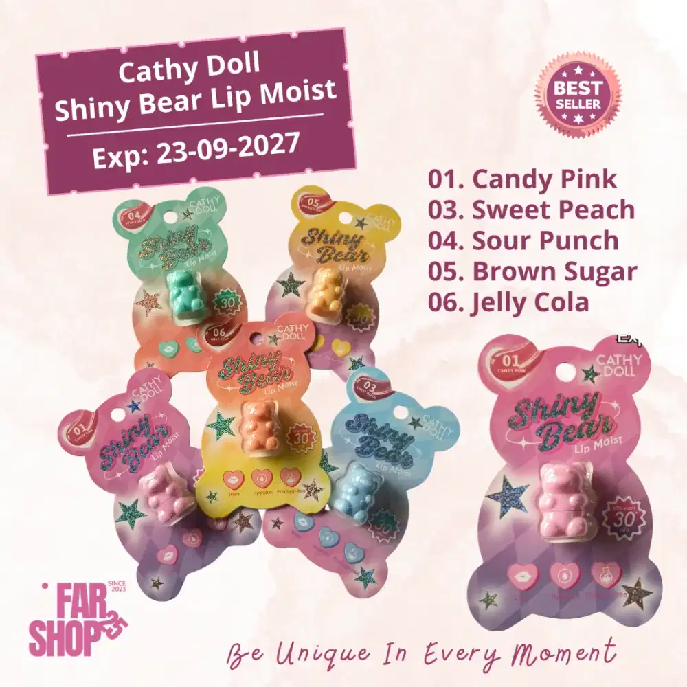 Cathy Doll Shiny Bear Lip Moist pelembab bibir berbentuk beruang