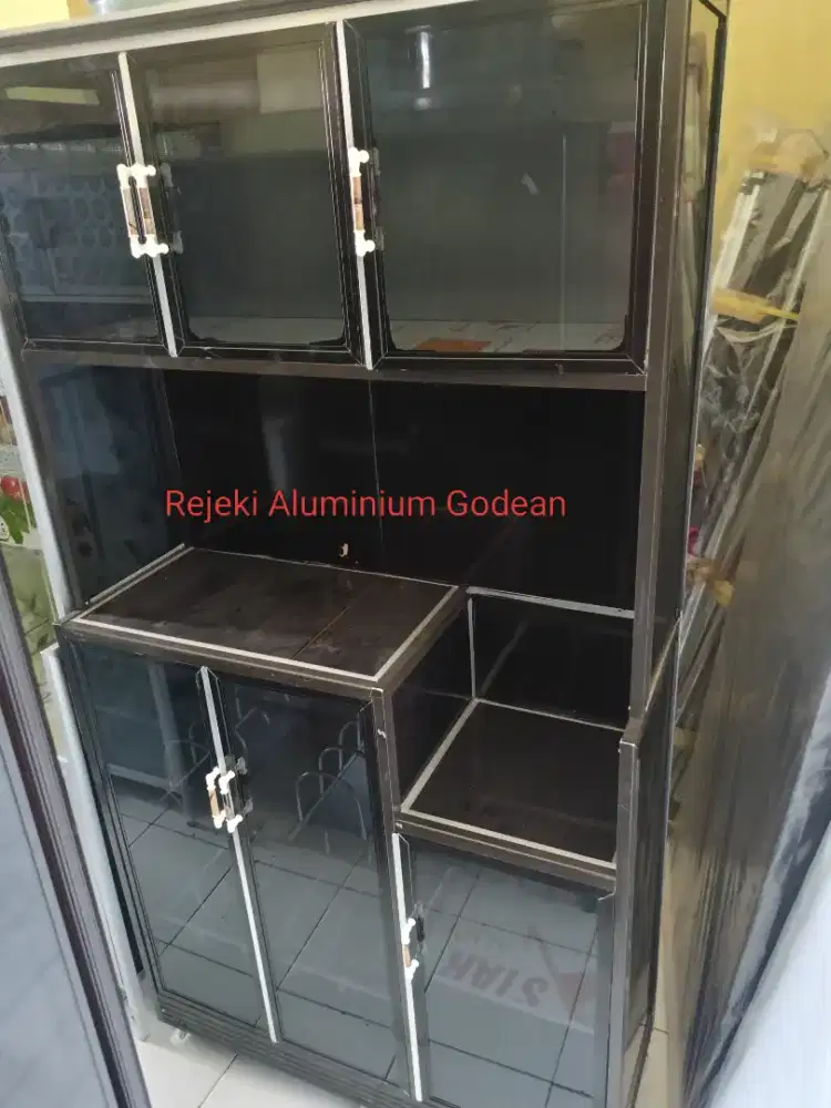 Lemari Dapur Rak Piring Pakai Roda