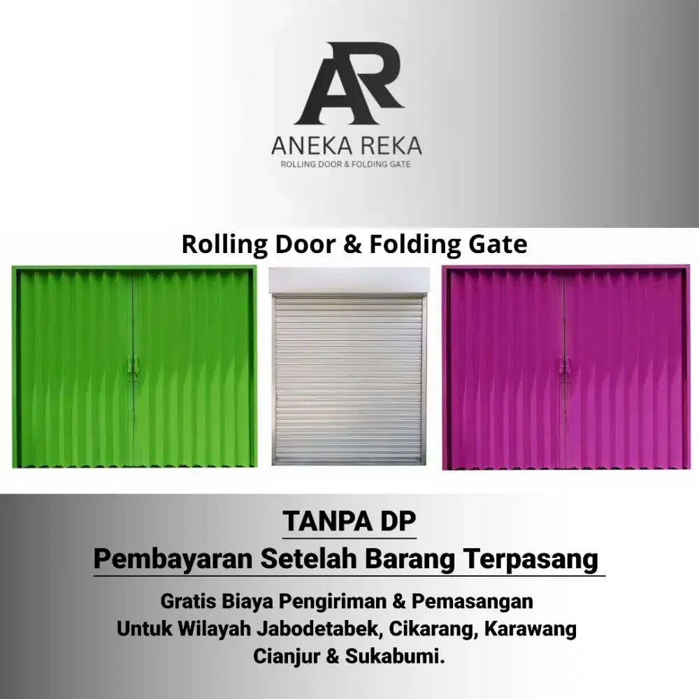 Pintu Rolling Door Folding Gate Pintu Pengaman Ruko Kios dan Garasi