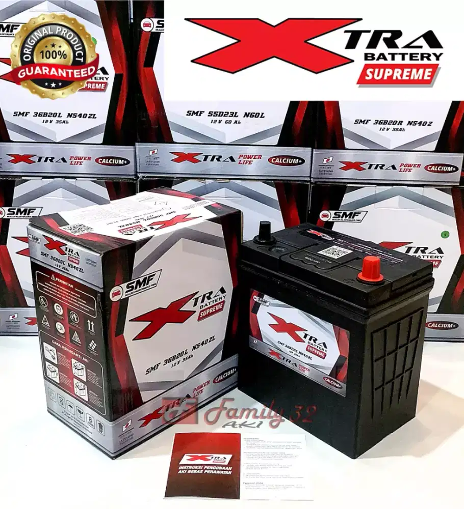 XTRA Supreme Battery - NS40Z NS40ZL NS60 55D23L NS70 80D26L 58024 LN2