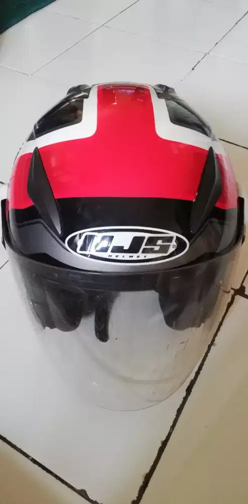 Helm njs putih visor