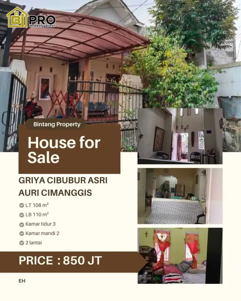 RUMAH Siap huni Dekat LRT Harjamukti