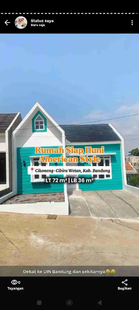 Rumah American Style Modern Elegan, Ruang Tengah Besar, Lokasi Dekat Kampus