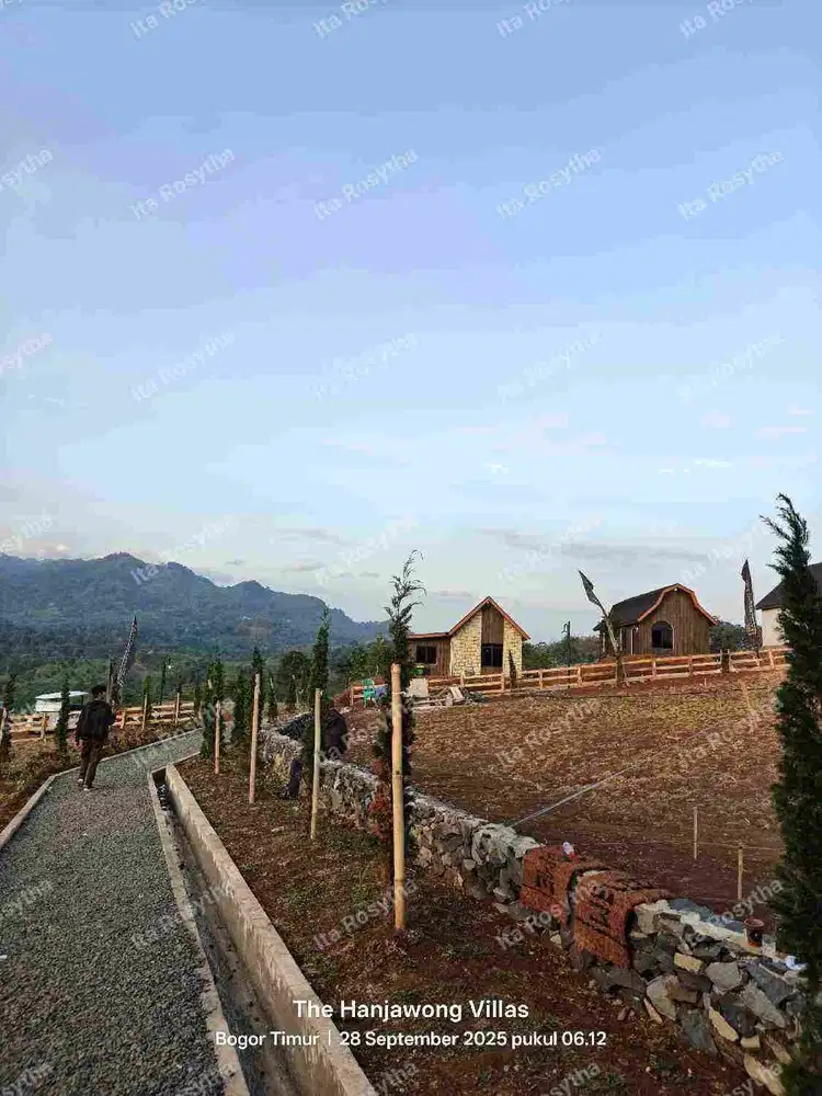 Jual Tanah Nuansa Alam The Hanjawong Villas Sudah SHM,View Pegunungan ketinggian 500 MDPL, Fasilitas Lengkap, Dekat Jakarta 90 menit dari Toll Nagrak.