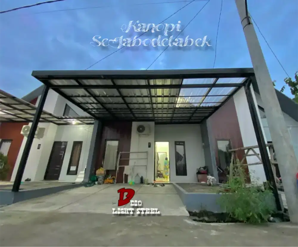 Kanopi Atap Spandek Pasir Rangka Baja Ringan