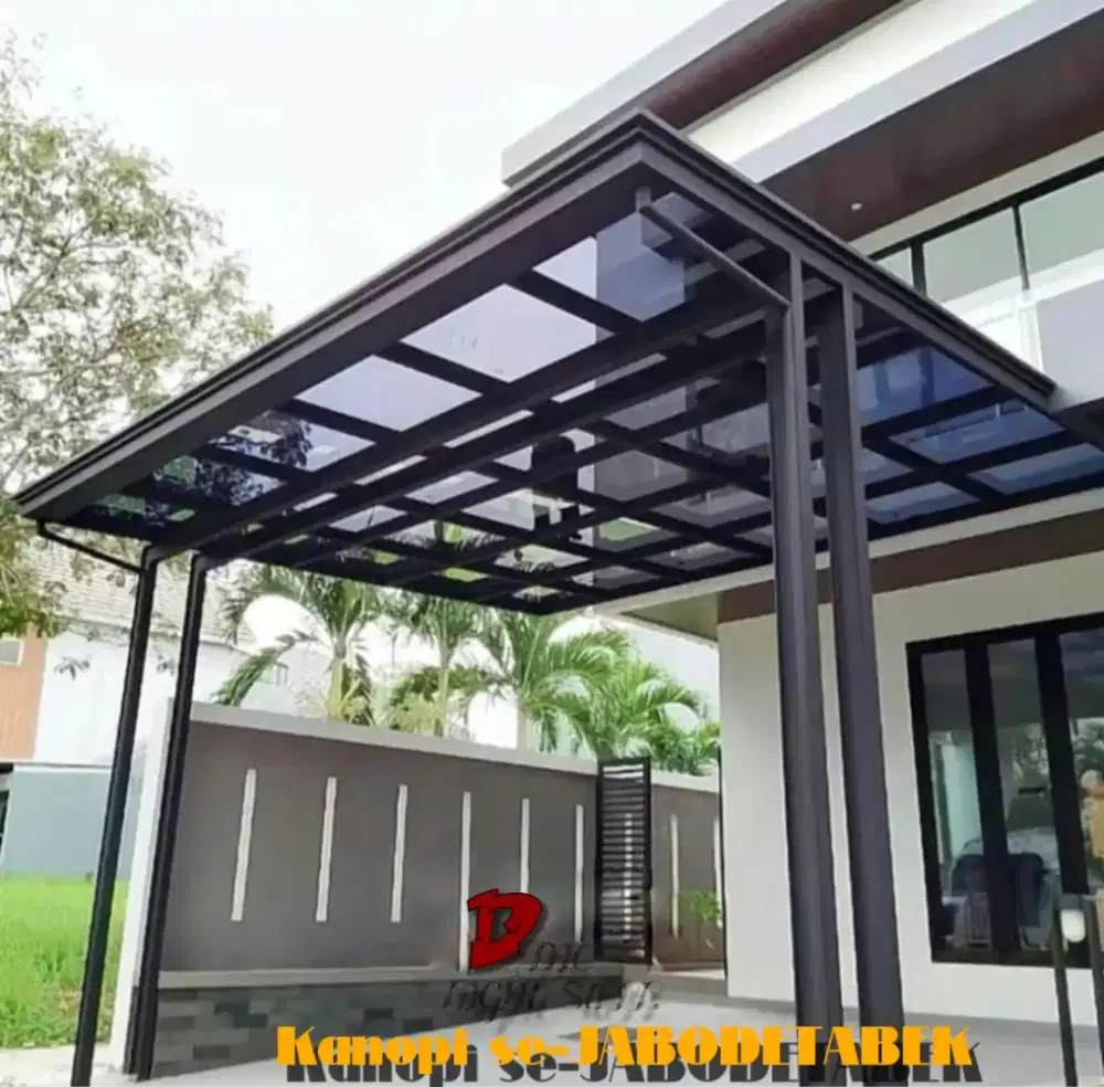 Kanopi Atap Solarflat 3mm Rangka Hollow Galvanis