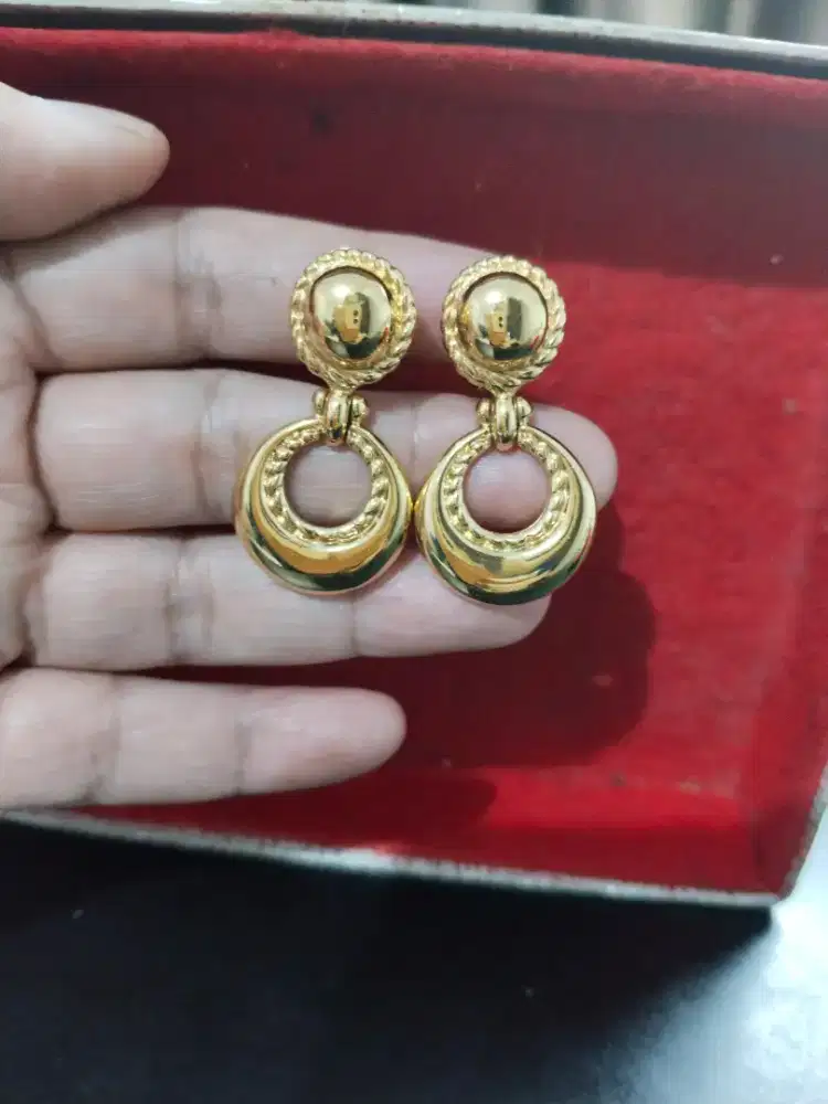 Anting clip Monet double ring
