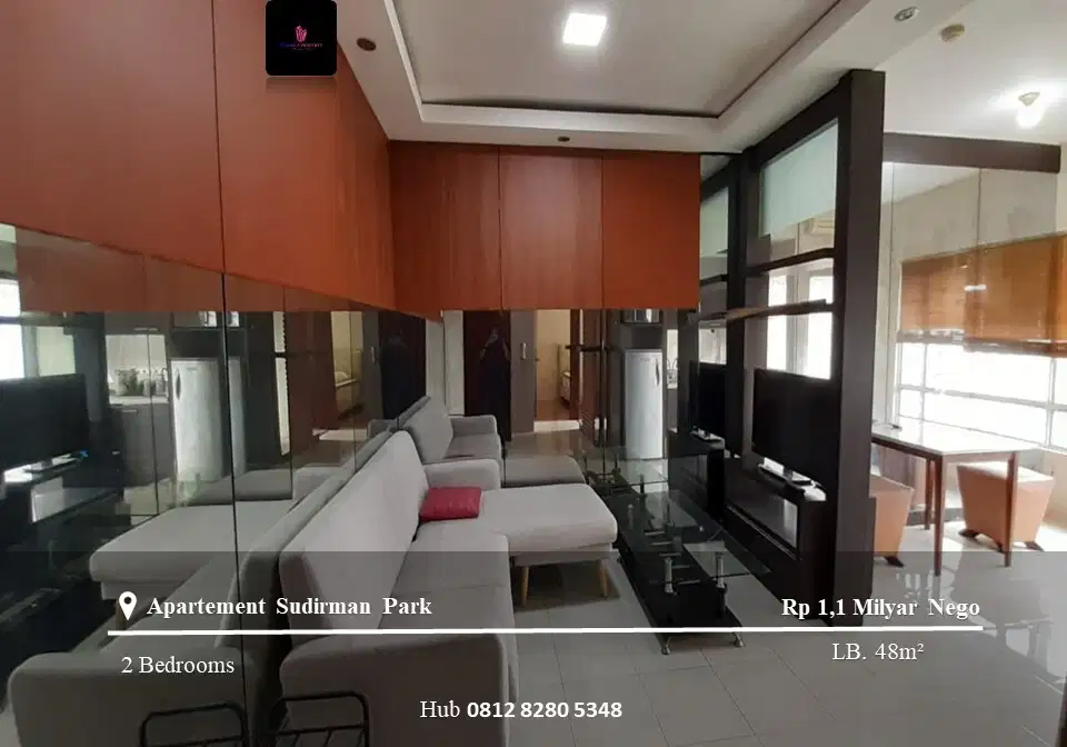Dijual Apartement Sudirman Park Middle Floor 2BR Full Furnished
