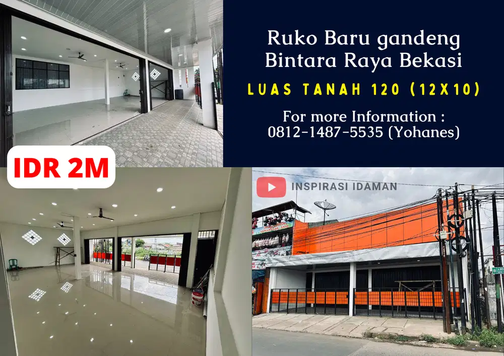 Ruko Baru gandeng Bintara raya