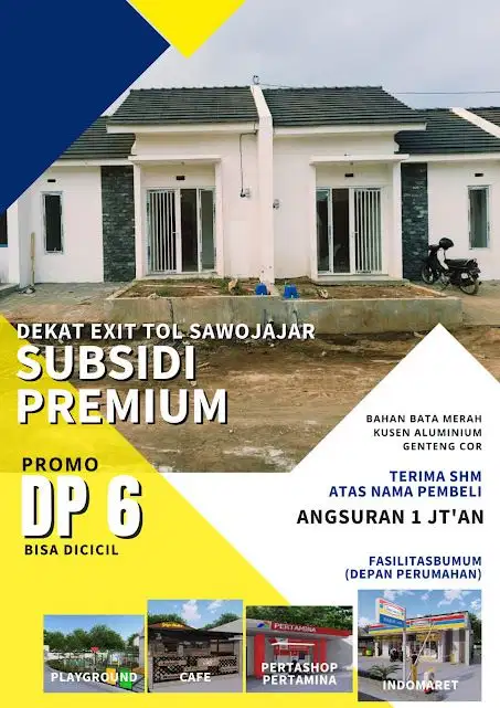 Rumah Subsidi Premium Dekat Exit Tol Sawojajar Cicilan Hanya 1jtan Fla