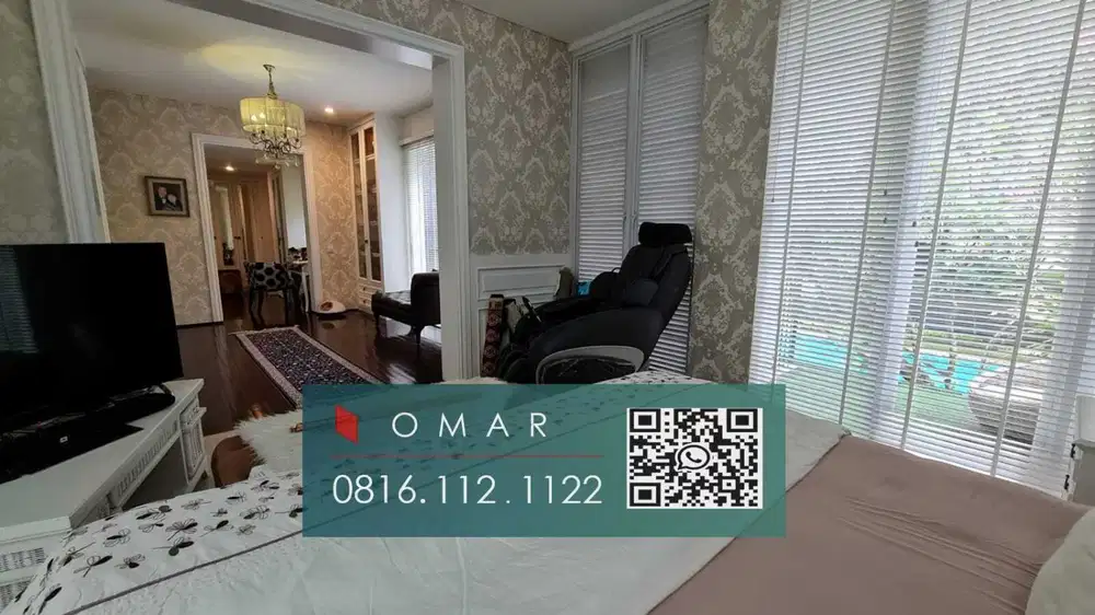 rumah asri modern di cluster asri area sector 9 bintaro dengan pool