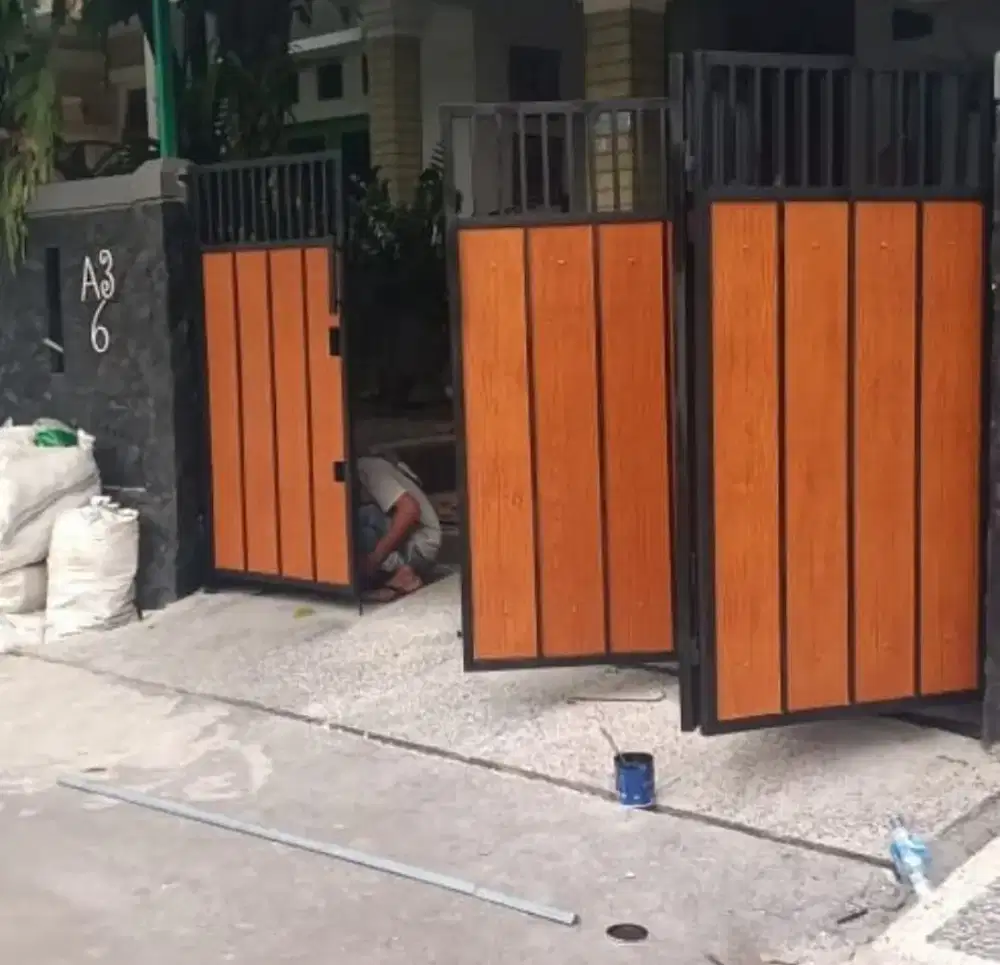 Pager serat kayu minimalis