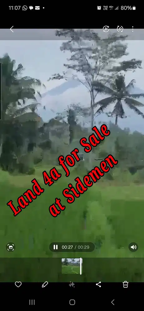 Land 4a for Sale at Sidemen Traditional Village Bali