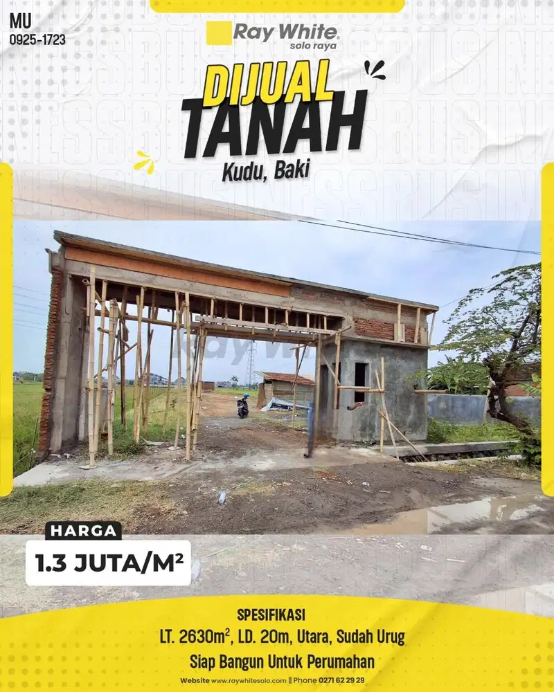 Lahan Siap Bangun Cluster 2630m² di Baki, Gerbang Sudah Jadi