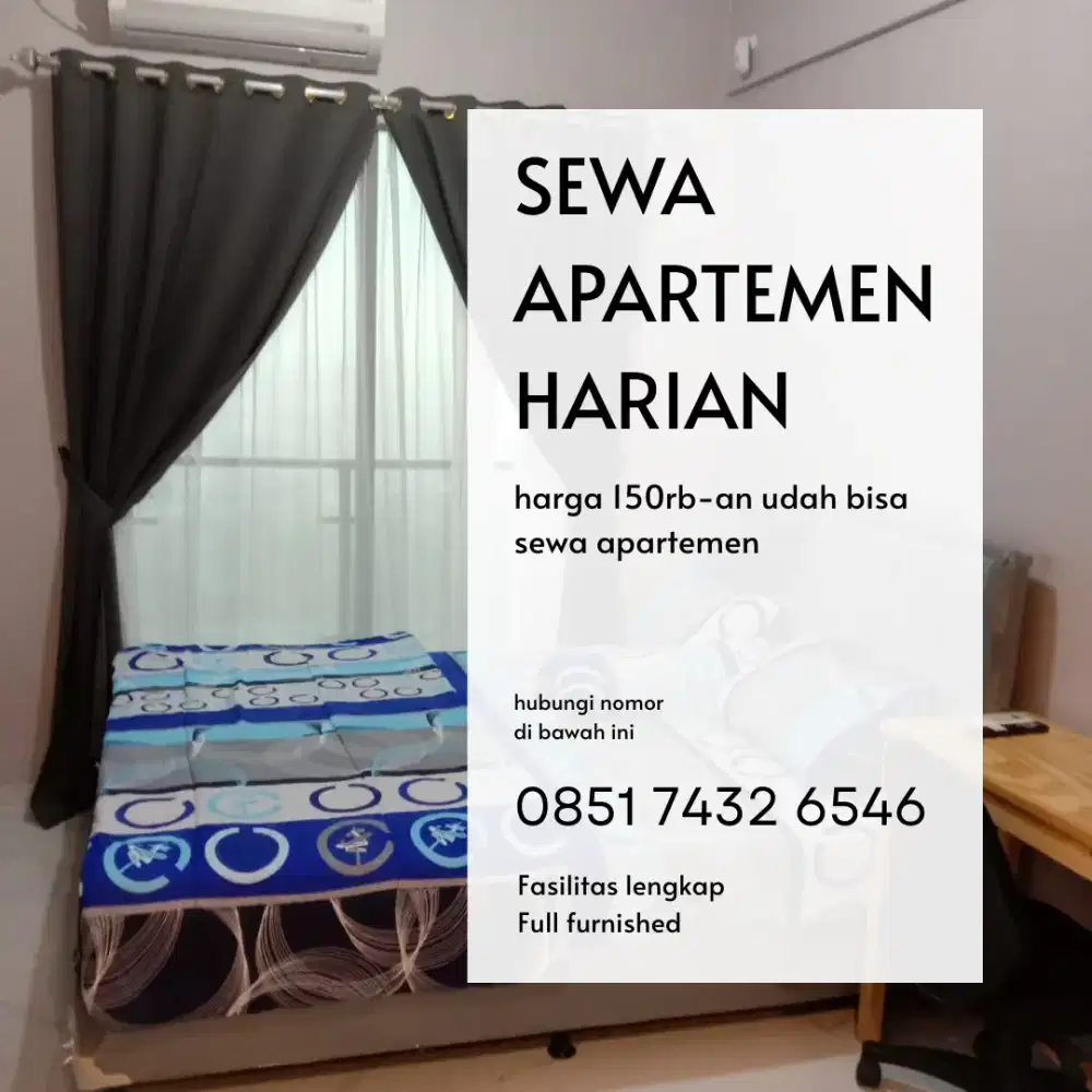 Sewa apartemen harian Green Pramuka City termurah Jakpus