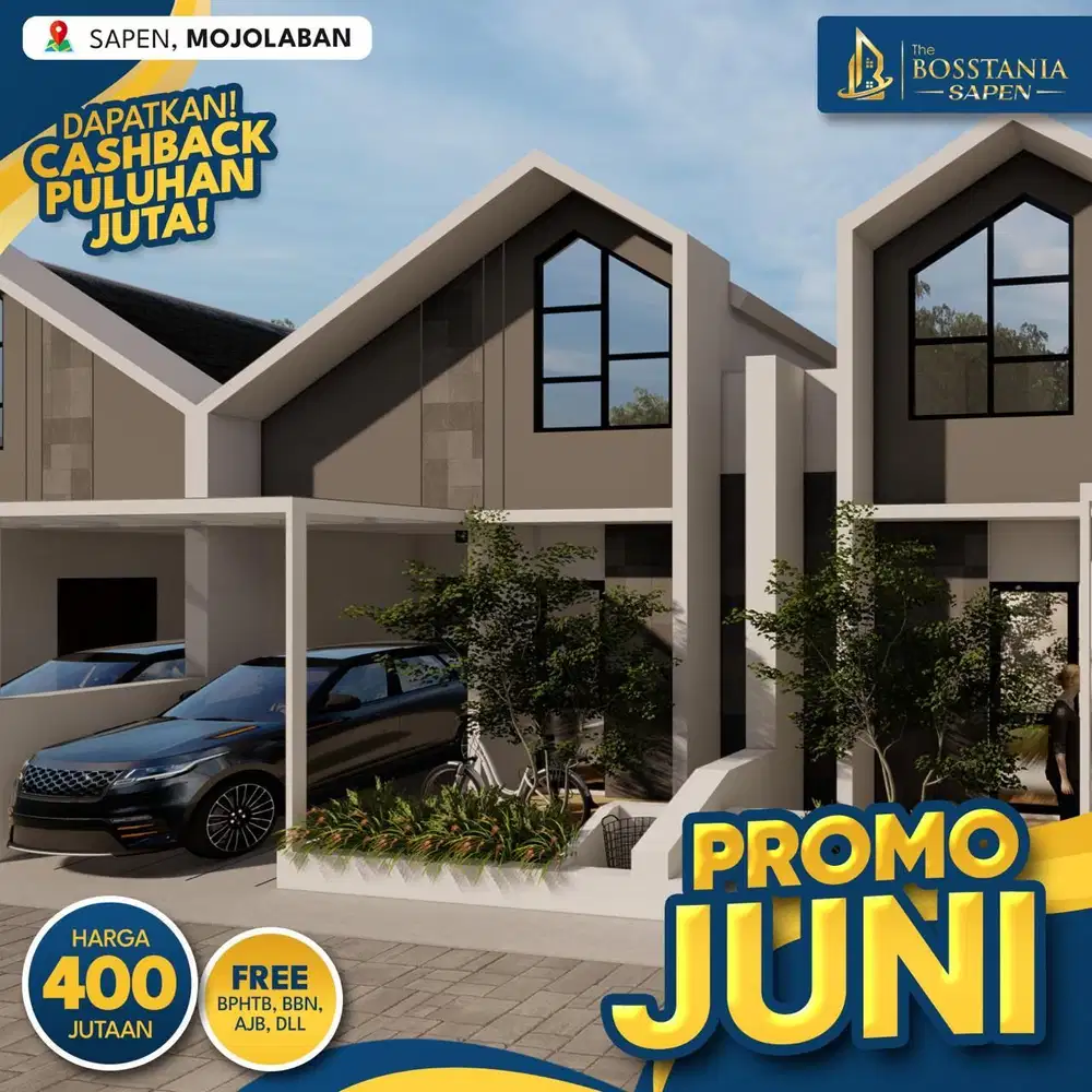 Promo Juni! Rumah Satu Lantai di Bosstania Sapen Hanya 450 Juta nett