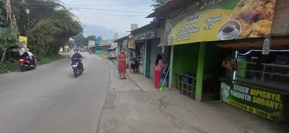 Jual toko kios 25 meter surat ajb cas kredit pinggir jalan raya tepi
