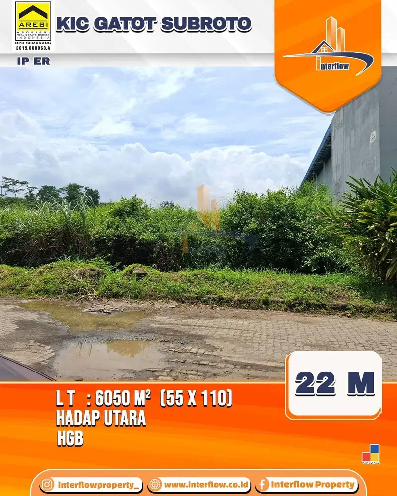 Tanah di kawasan industri candi gatot subroto semarang