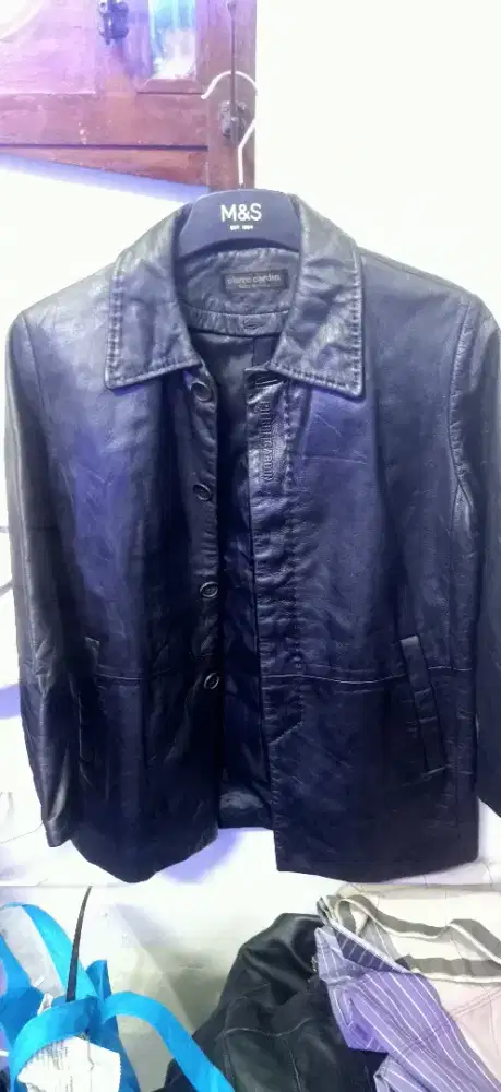 Jaket kulit wanita pierre cardin original ukuran S