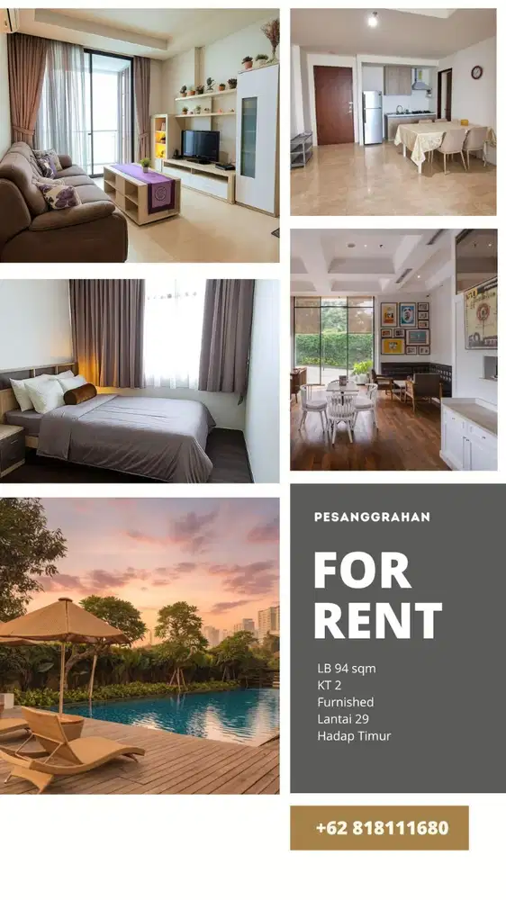 Dijual / Disewa apartemen Veranda pesanggrahan (sebelah Ranch Market Puri)