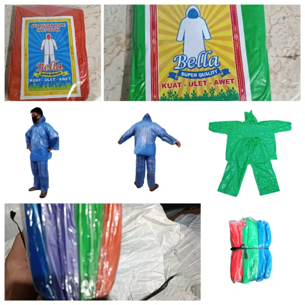 Jas hujan emergency HDPE Ponco & setelan