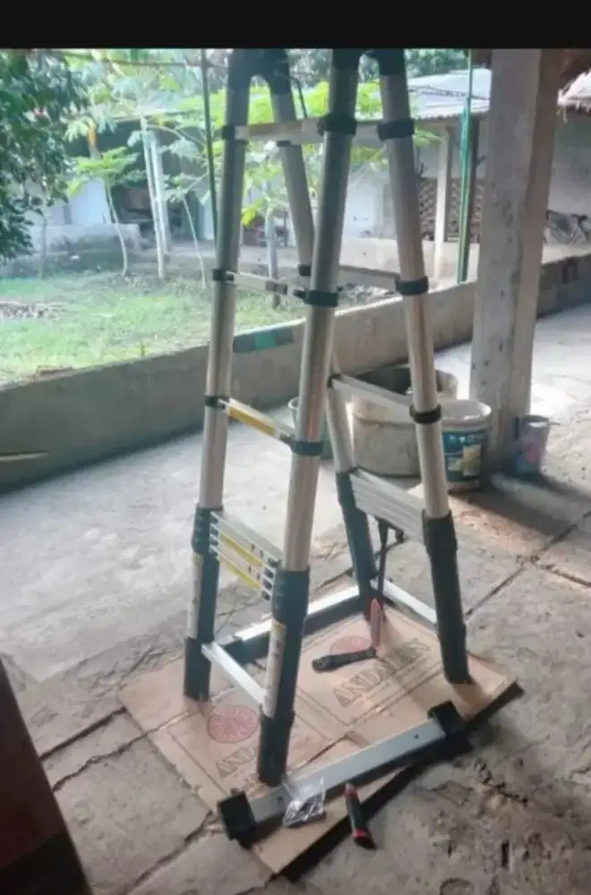 Tangga teleskopik dobel 5m