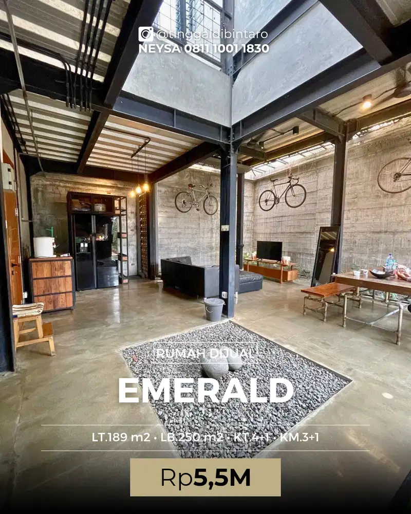Rumah Industrial Modern di Emerald Bintaro Jaya OM16394