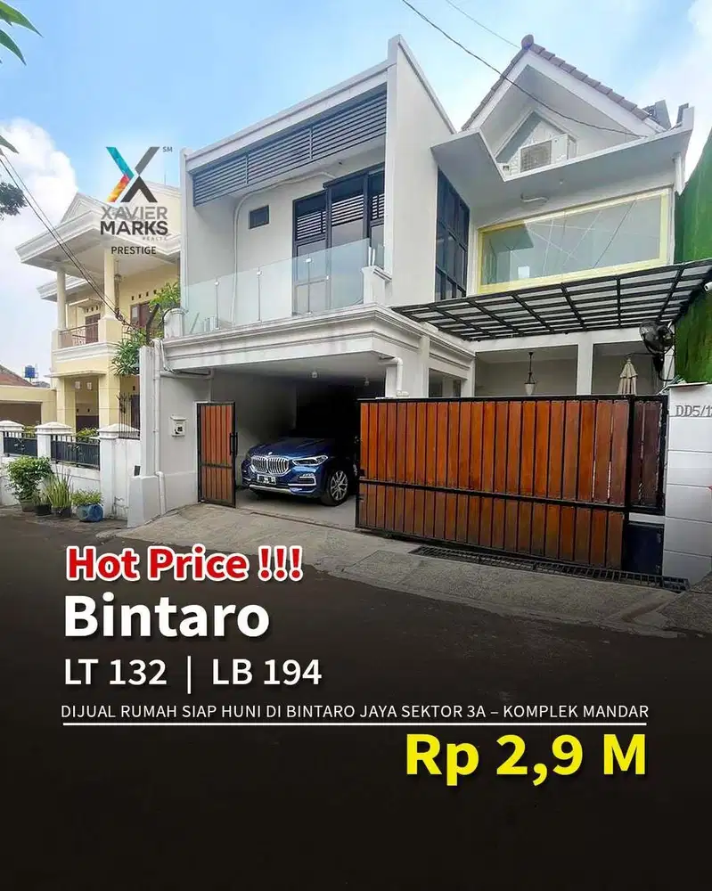 DIJUAL RUMAH SIAP HUNI DI BINTARO JAYA SEKTOR 3A – KOMPLEK MANDAR   Hu