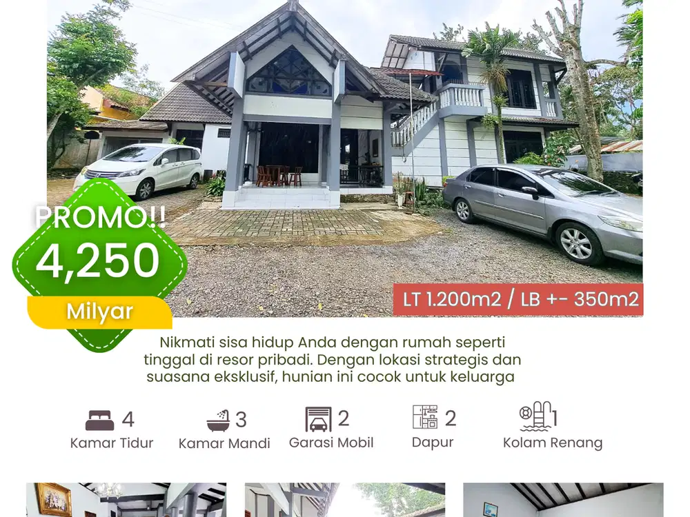 Hidup Seperti di Resor! Rumah Villa 2 Lantai dengan Kolam Renang