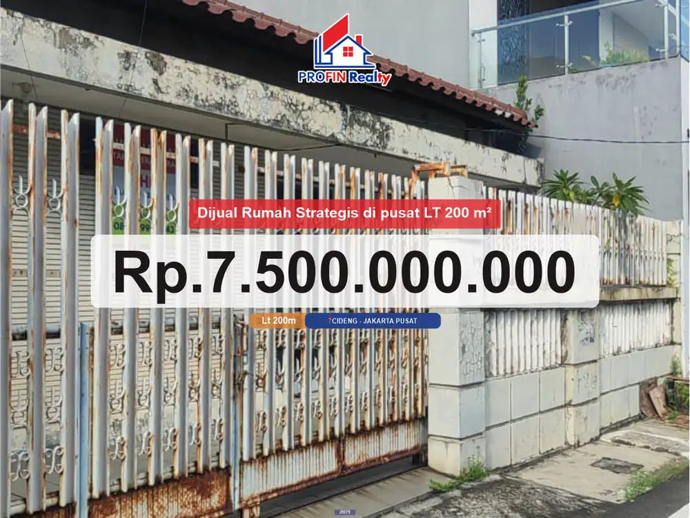 Rumah Strategis di Cideng, Jakarta Pusat