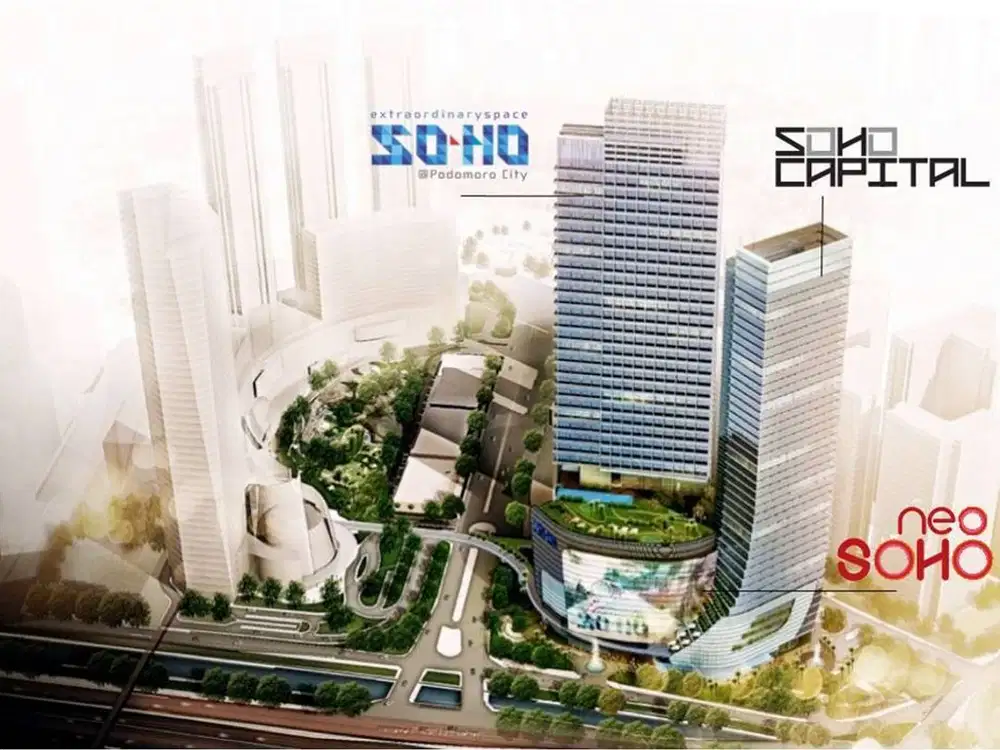 Murah & Keren 2 in 1 Office + Apartment diatas Neo Soho Mal, terhubung ke Mal Central Park