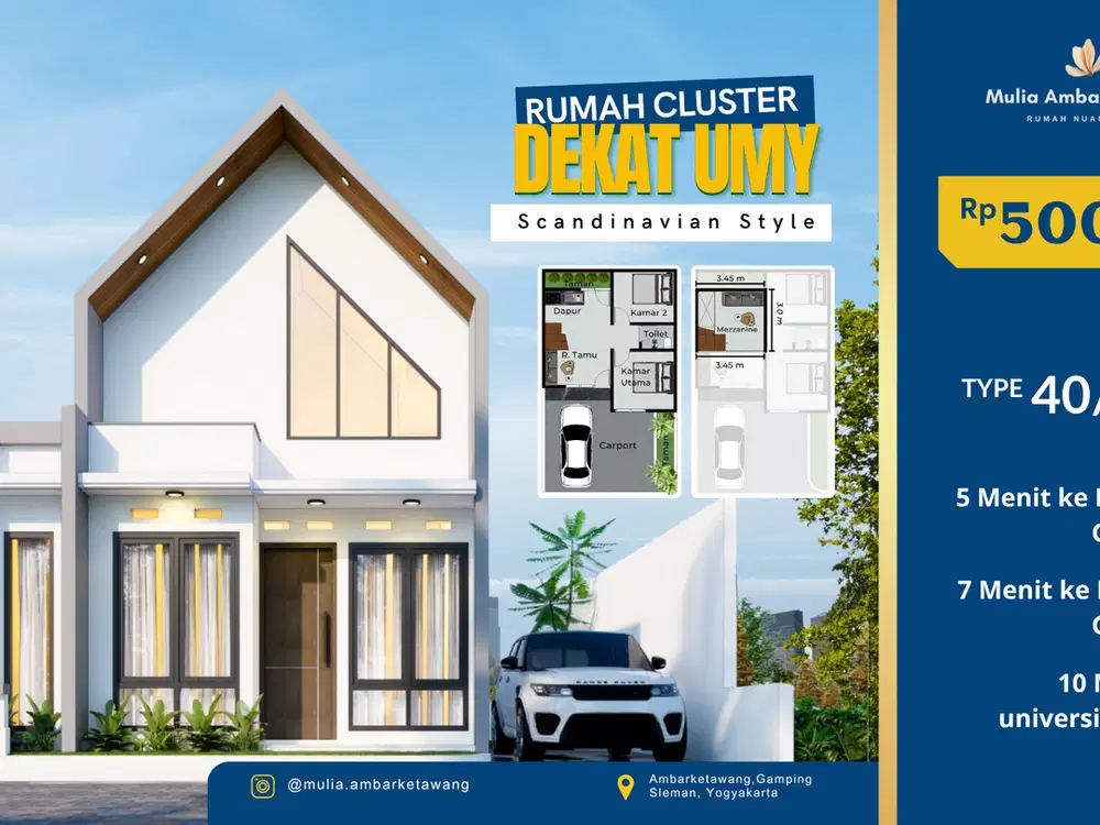 Jual Murah Rumah Sleman Scandinavian Dekat Pasar Gamping