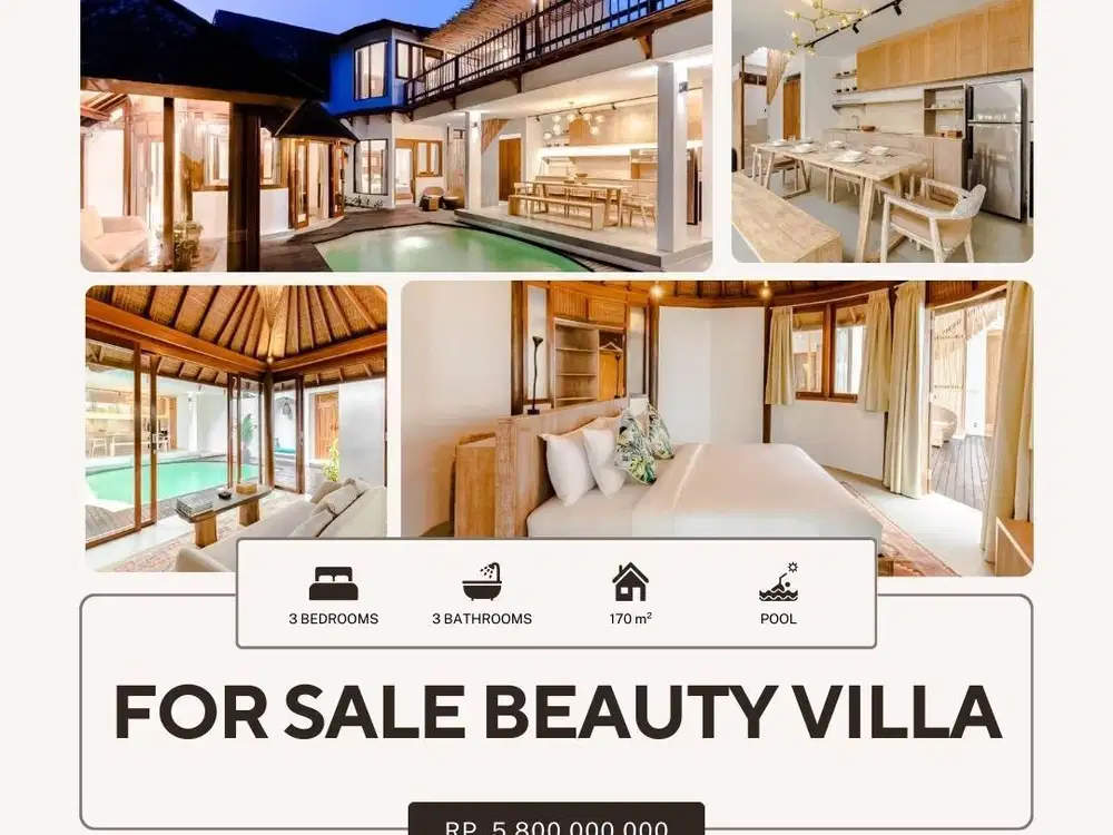 DIJUAL LOKASI VILA SANGAT PREMIUM DI JANTUNG CANGGU BRAWA